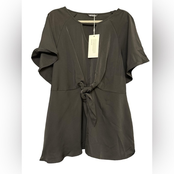 Bloomchic Keyhole Knotted Front Blouse 14/16 - Picture 5 of 10